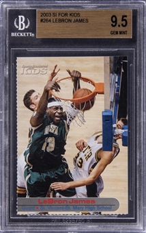 2003 Sports Illustrated For Kids #264 Lebron James Rookie Card - BGS GEM MINT 9.5